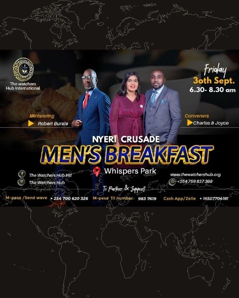 Nyeri Men's Breakfast is on Friday with Robert Burale